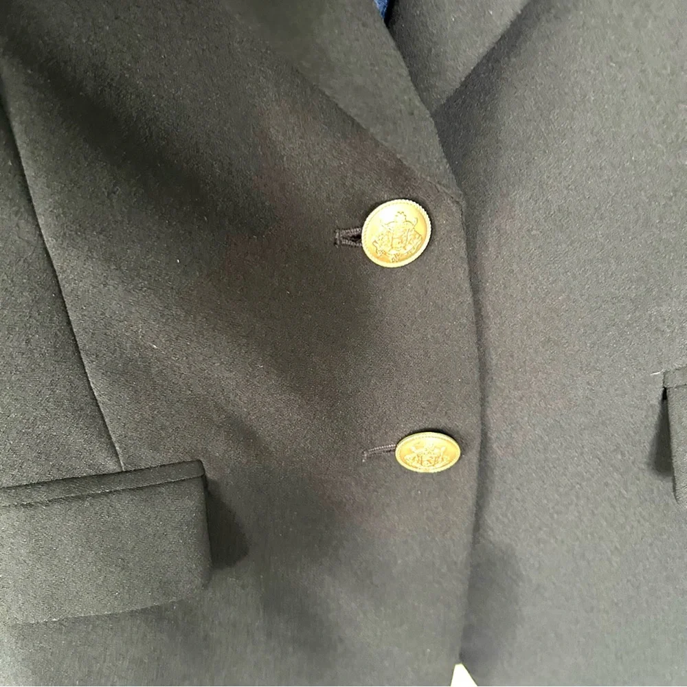 J. Crew Women's Black City Crepe Willa Blazer‎ in Size 2